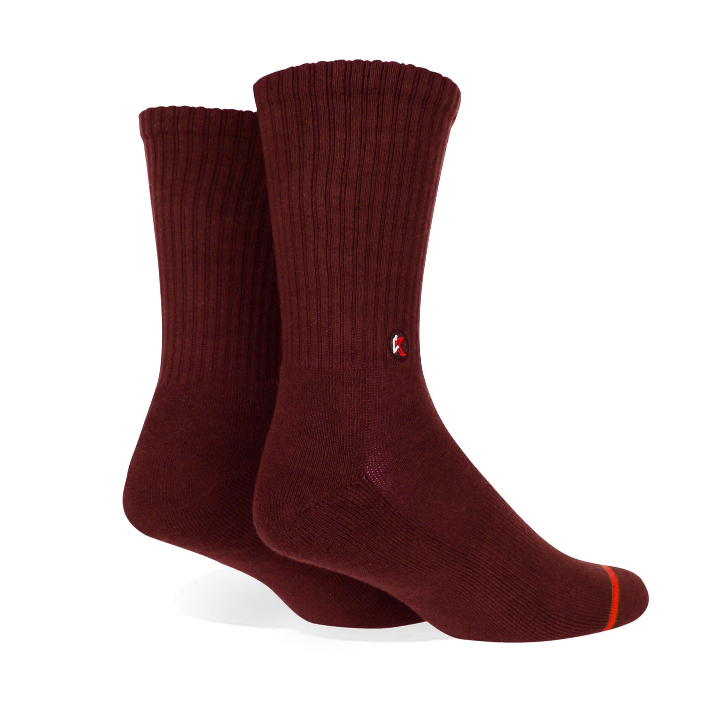 Kecks Maroon Crew Socks