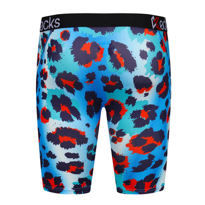 Kecks Teal Pantha Print Boxer Shorts