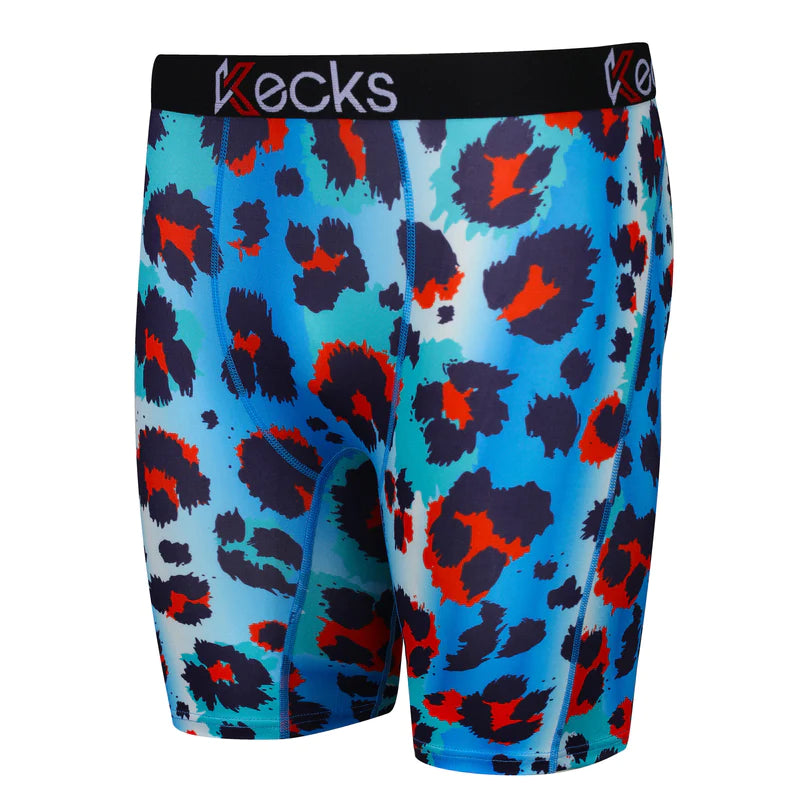 Kecks Teal Pantha Print Boxer Shorts