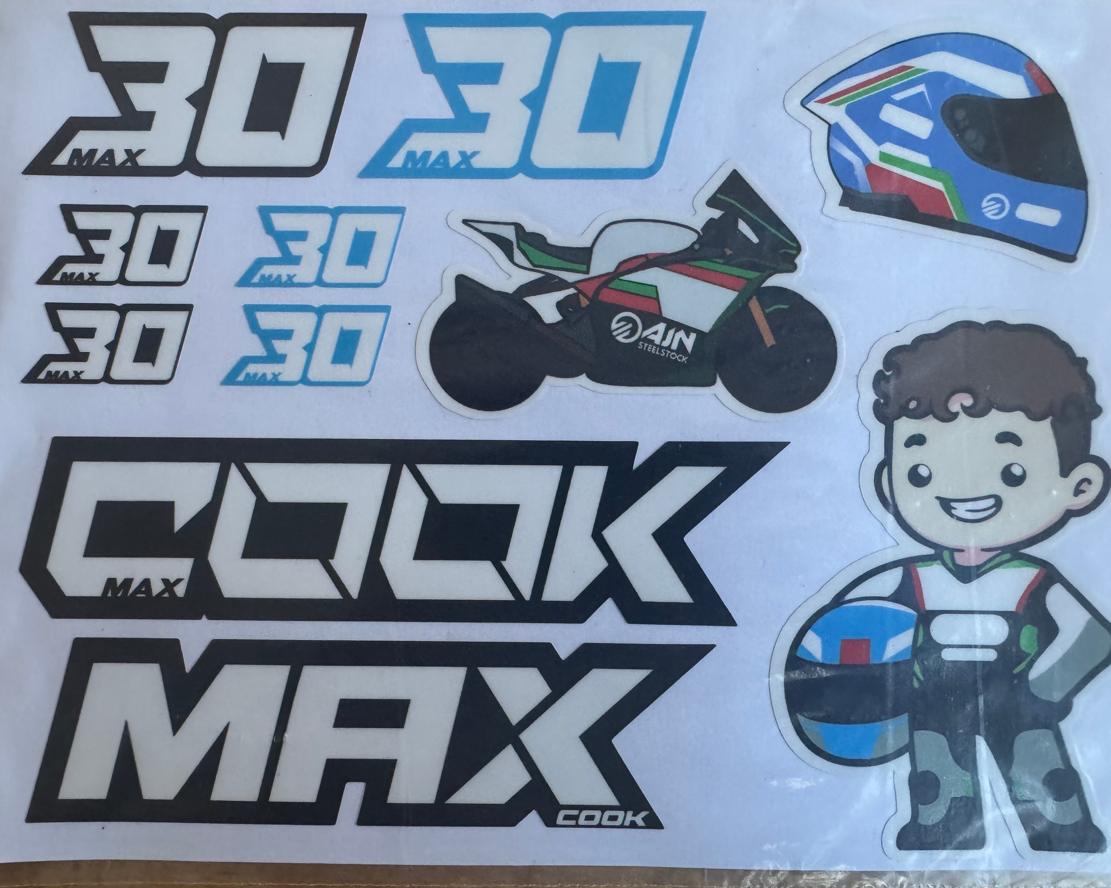 Max Cook 30 Sticker Set