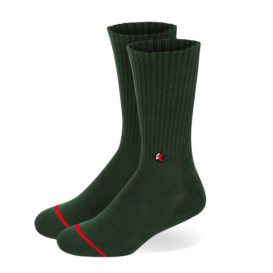 Kecks Deep Green Crew Socks