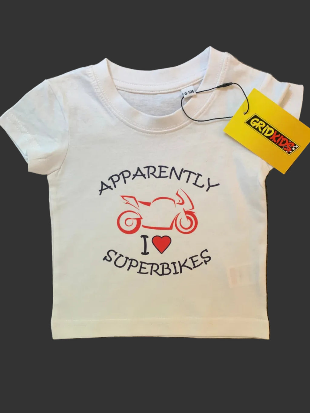 Gidkids Apparently I Love Superbikes T-Shirt