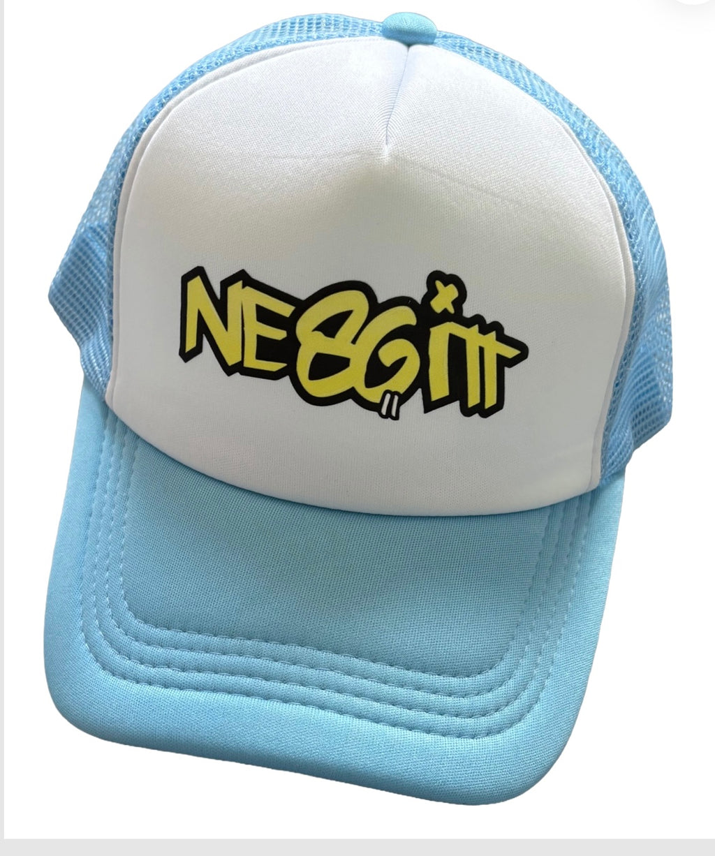 Charlie Nesbitt Blue and White Trucker Cap