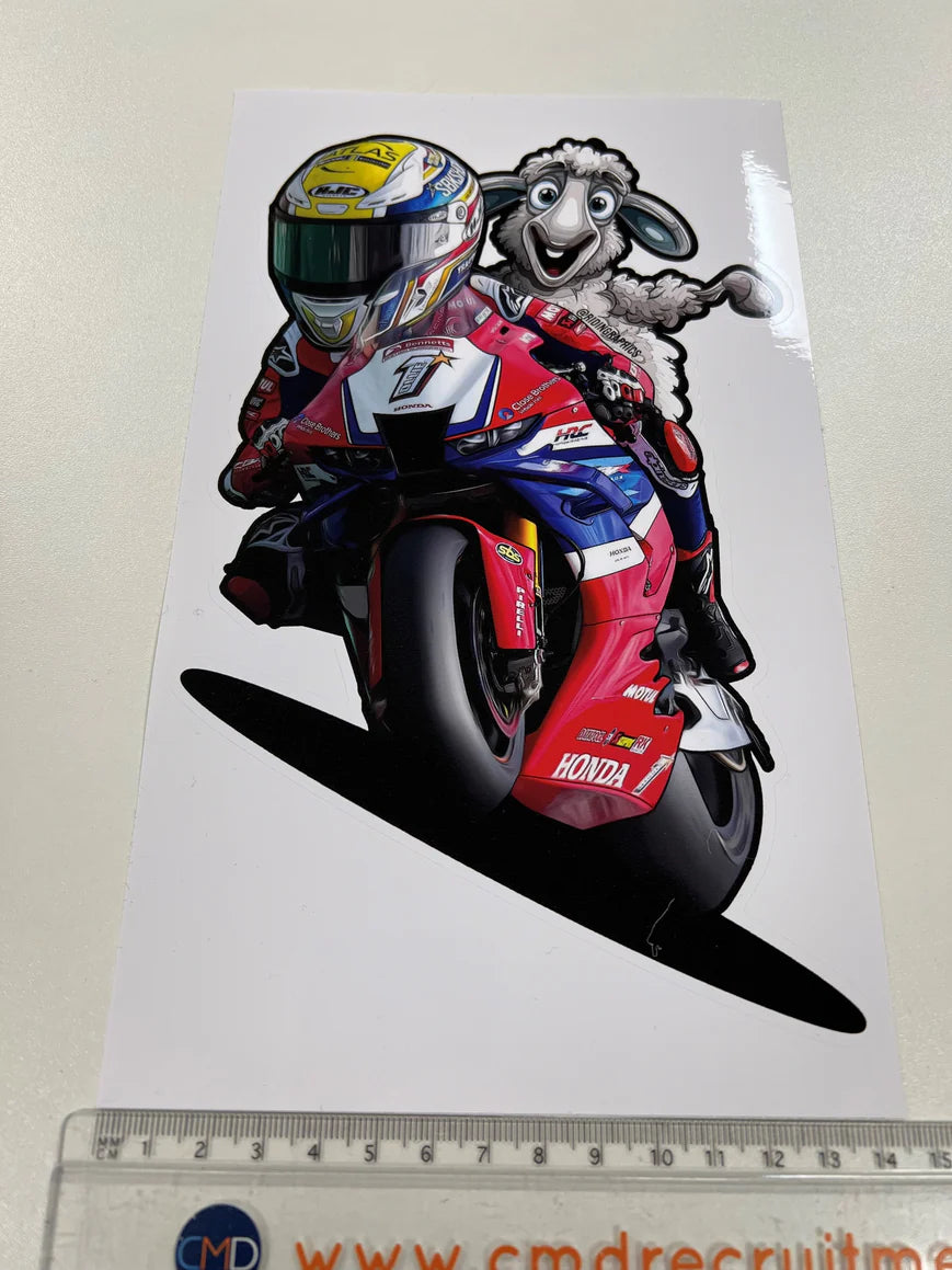 Tommy Bridewell Honda Sheep Sticker