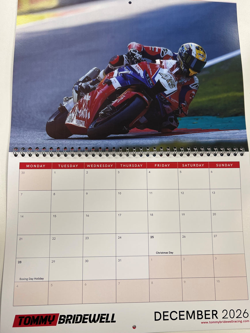 2026 Tommy Bridewell Calendar